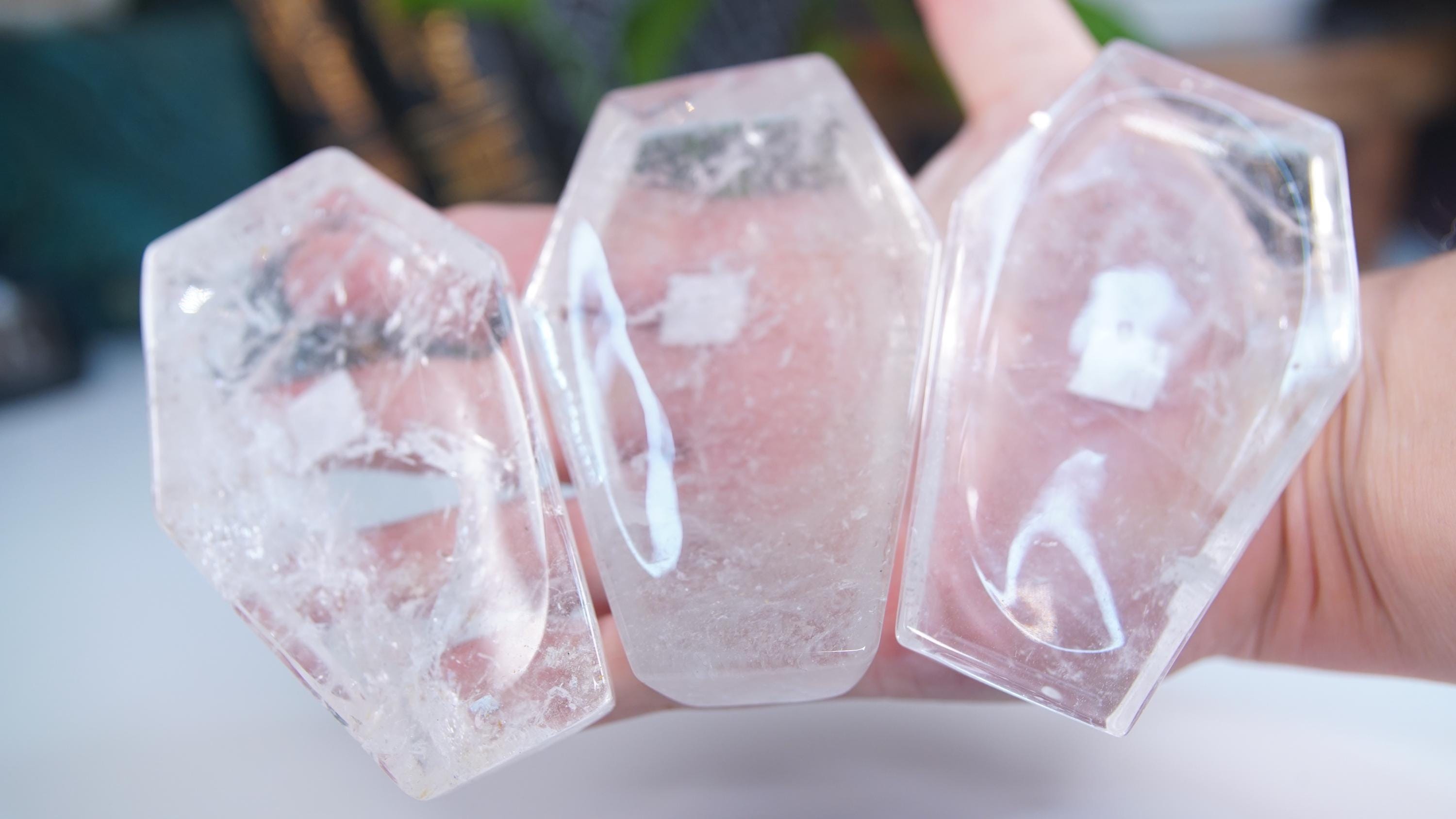 Large Clear Quartz Coffin Bowl | Intuitively Selected | High Quality Quartz | Crystal Carving | US Seller