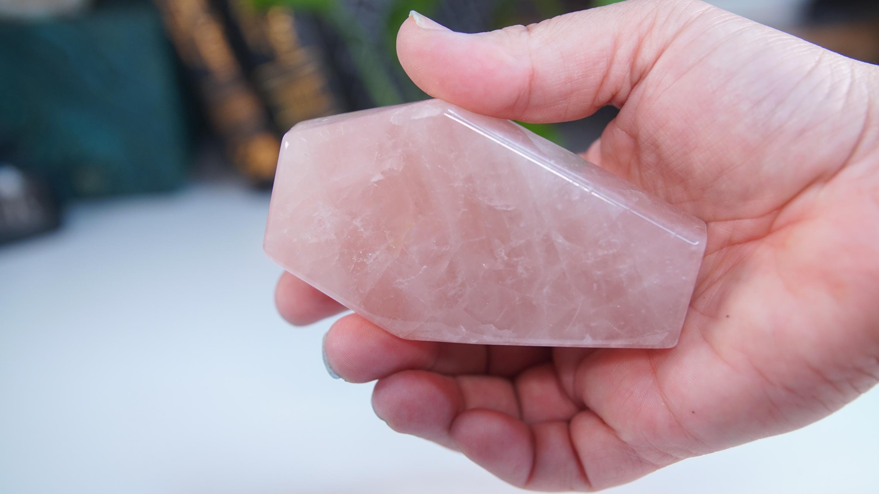 Rose Quartz Coffin Bowl Carving | Intuitively Selected | High Quality Crystal | Rose Quartz | US Seller