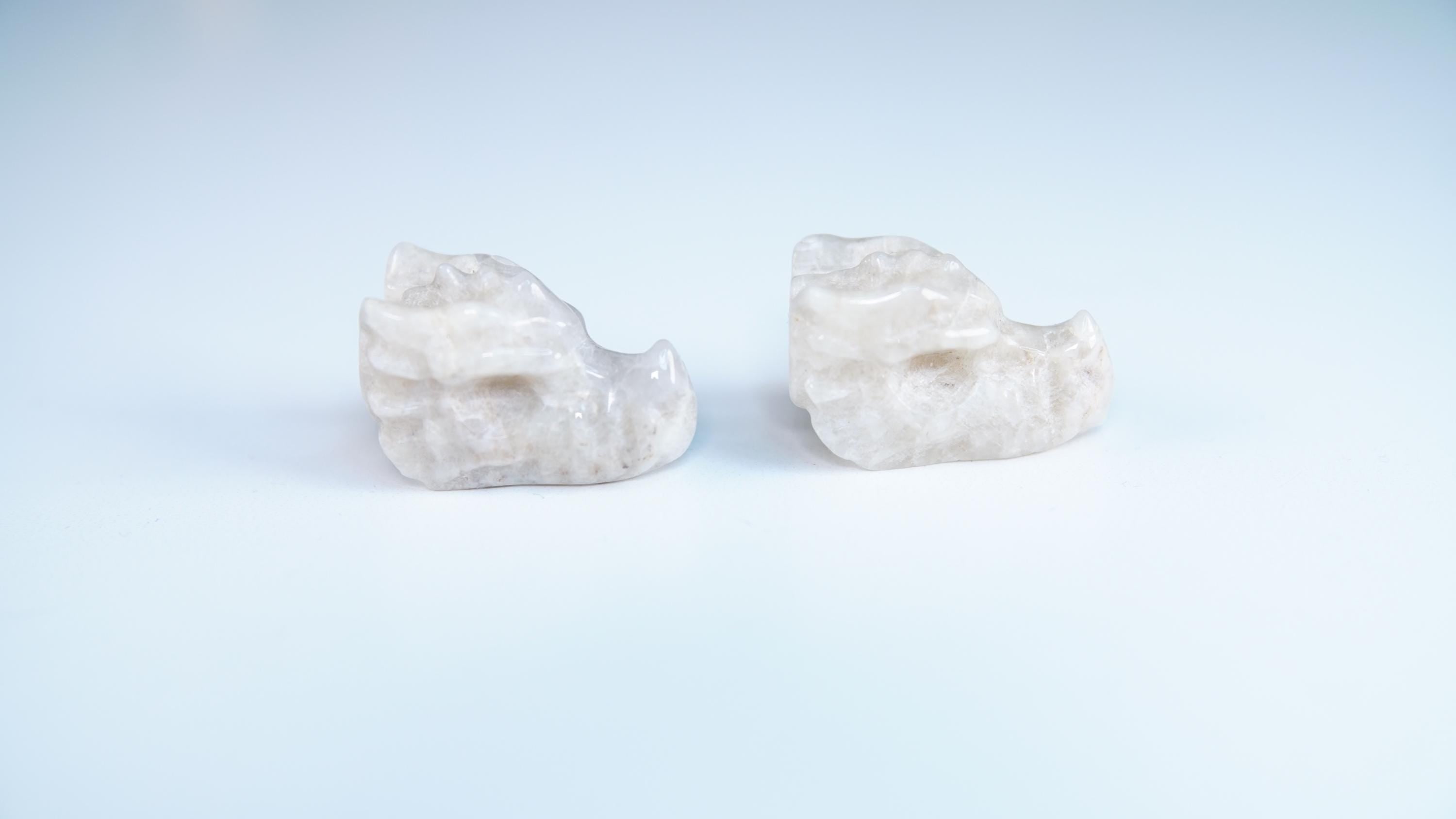 MINI Moonstone Dragon Head | US Seller | Chakra Healing, Reiki Healing Altar Balance Intuition