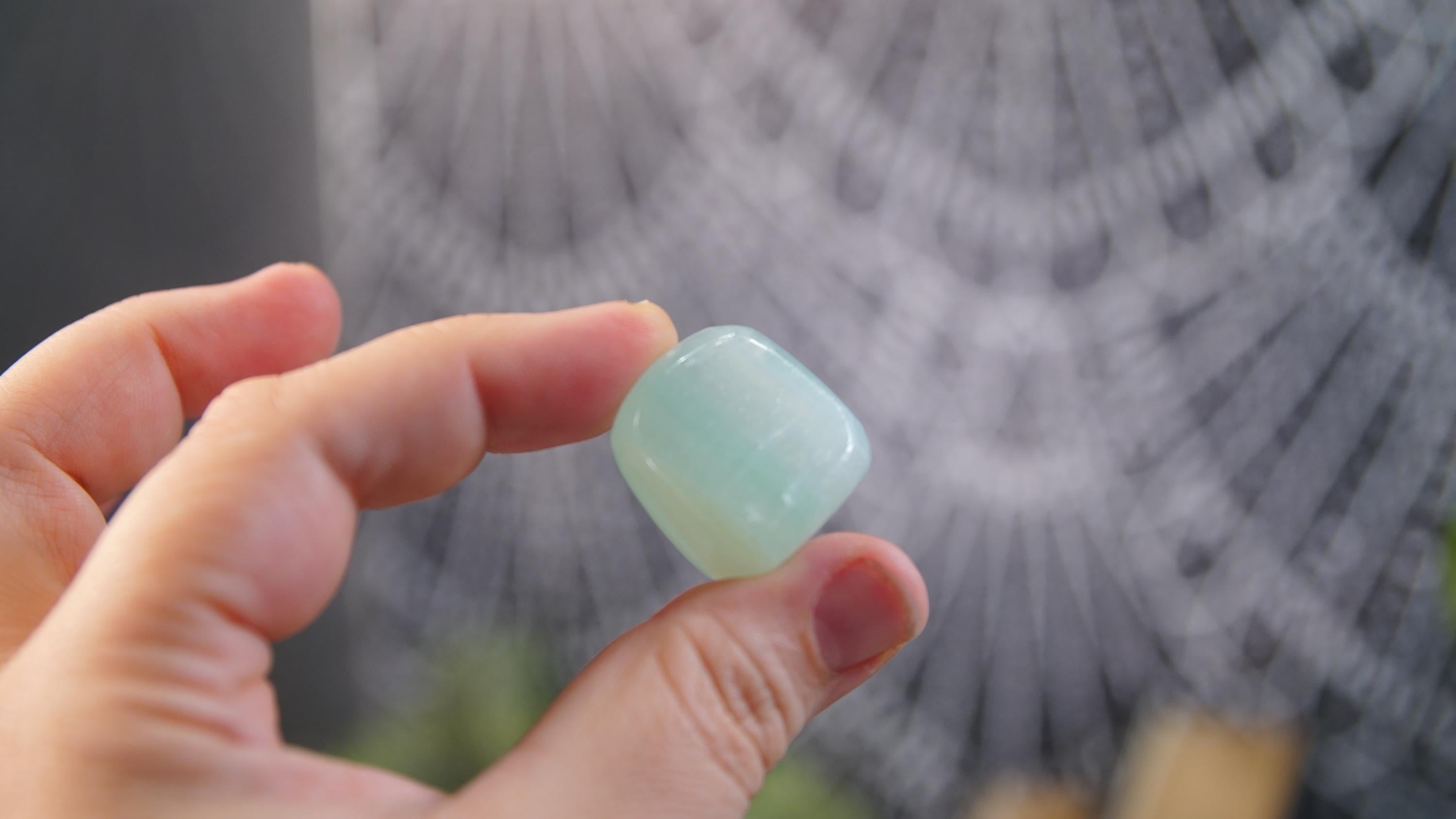 Pistachio Calcite Palms & Tumbles | Intuitively Selected | High Quality Quartz | Crystal Carving | US Seller