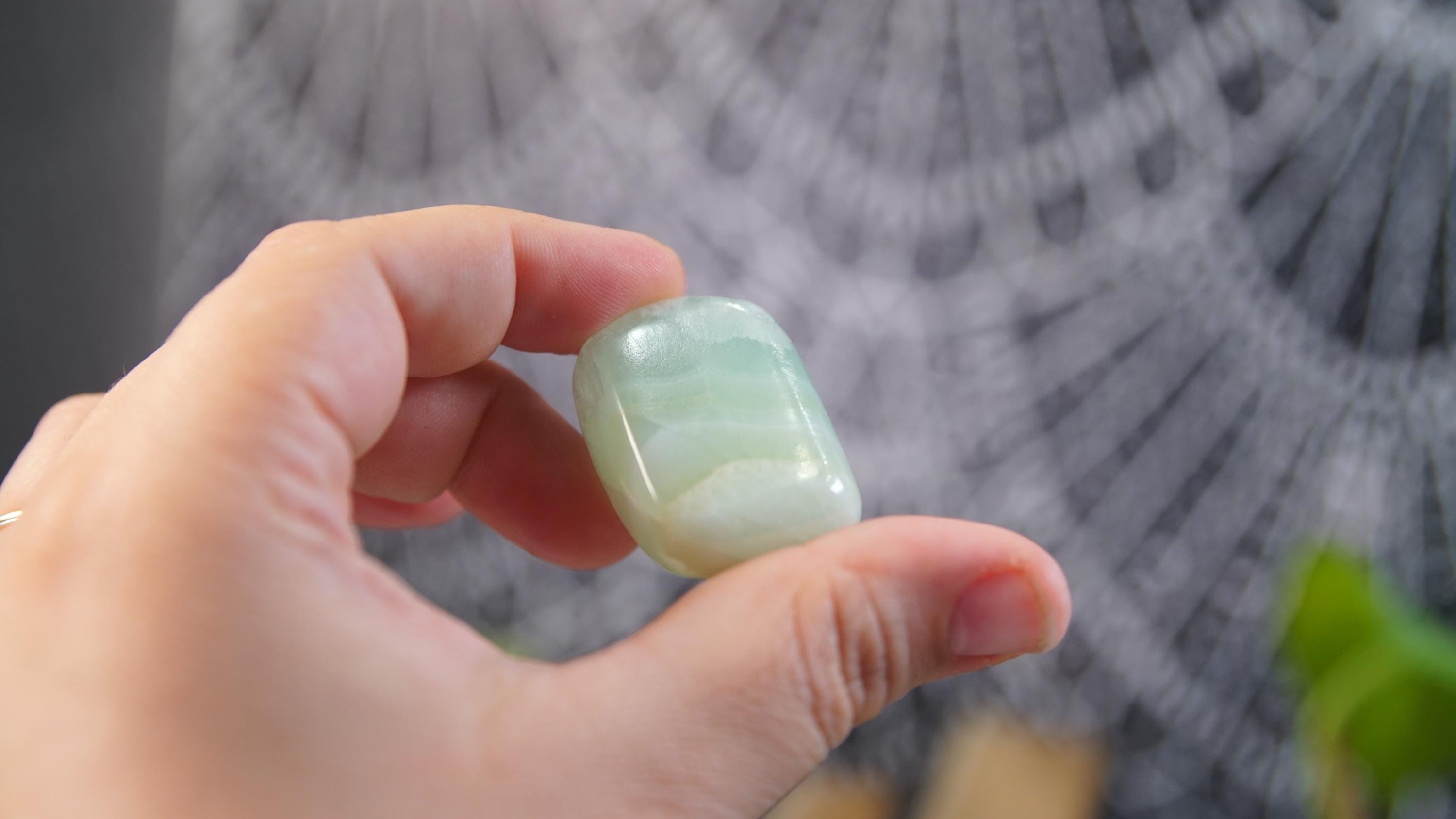 Pistachio Calcite Palms & Tumbles | Intuitively Selected | High Quality Quartz | Crystal Carving | US Seller