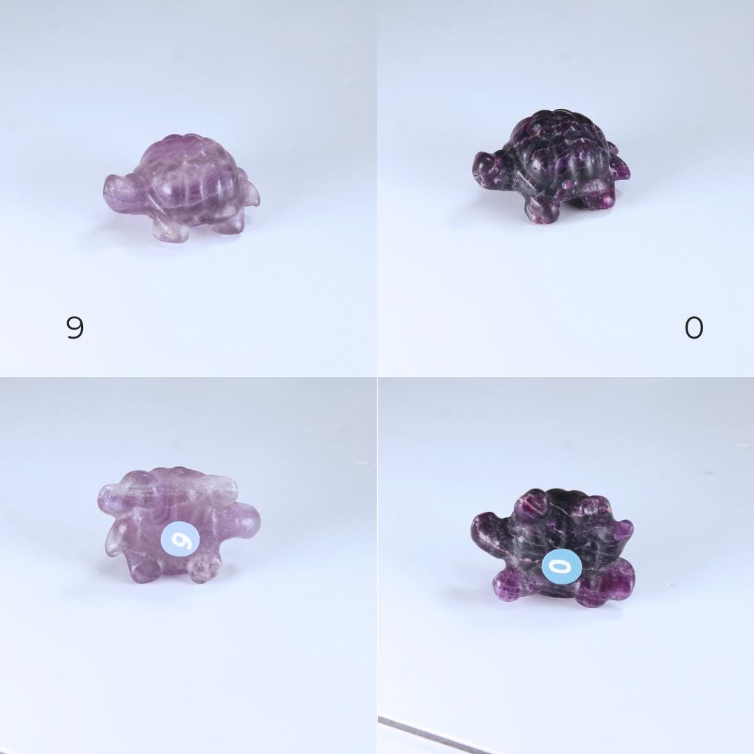 MINI Rainbow Fluorite Turtle Carving | Pick Your Favorite
