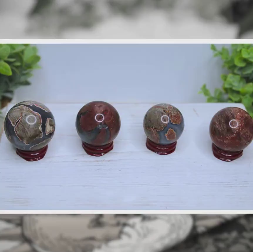 Football Agate Sphere Crystal Carving