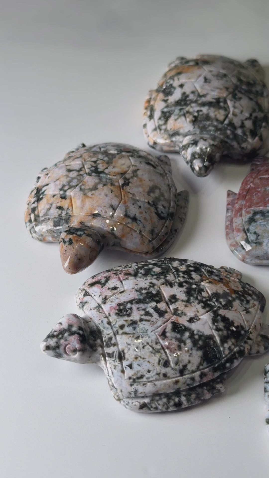 Ocean Jasper Hand Carved Small Sea Turtles | Pick Your Favorite