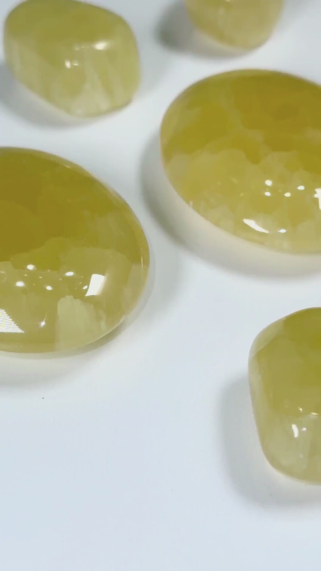 Lemon Calcite Palms & Tumbles From Pakistan - Intuitively Selected