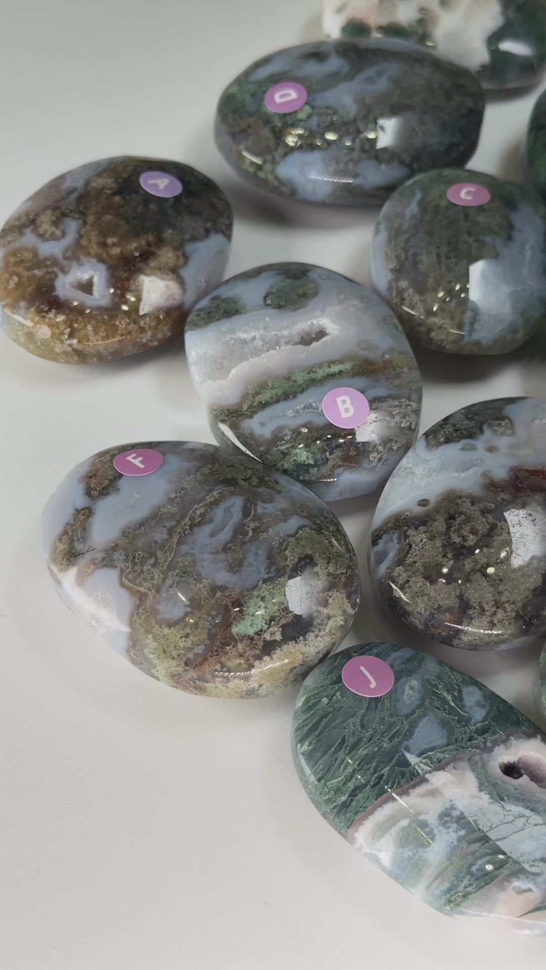 Moss Agate High Quality Palm Stones | Pick Your Favorite