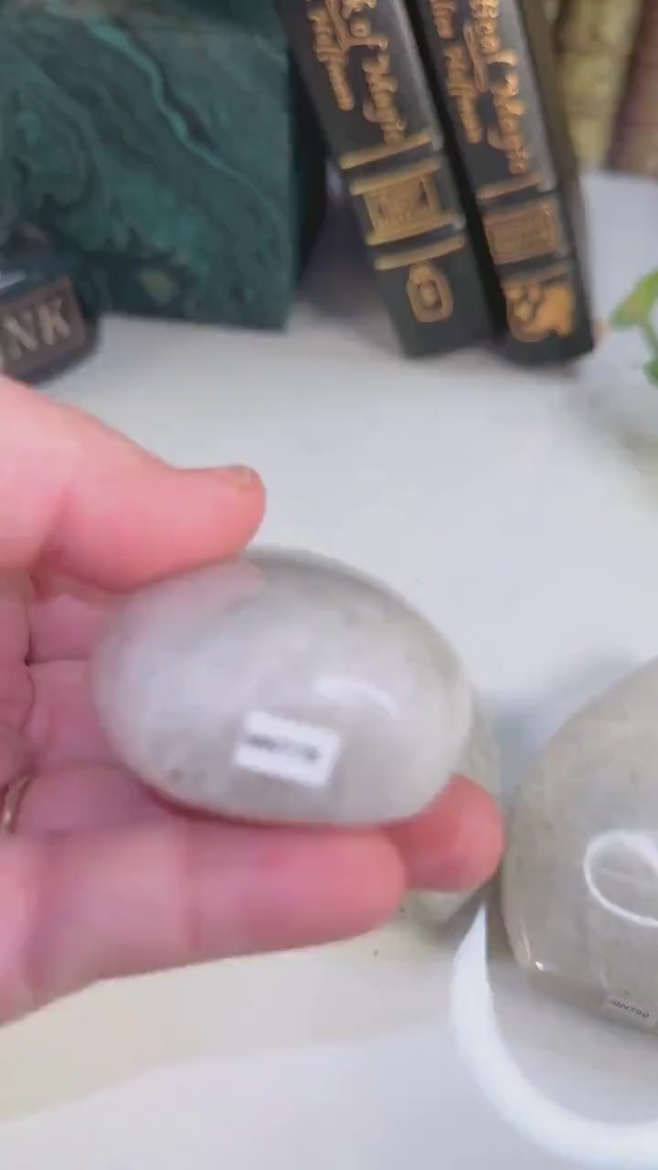 Stunning Blue Flash Moonstone Teardrop Carving | US Seller | Natural Moonstone Healing Crystal Polished Moonstone Stone