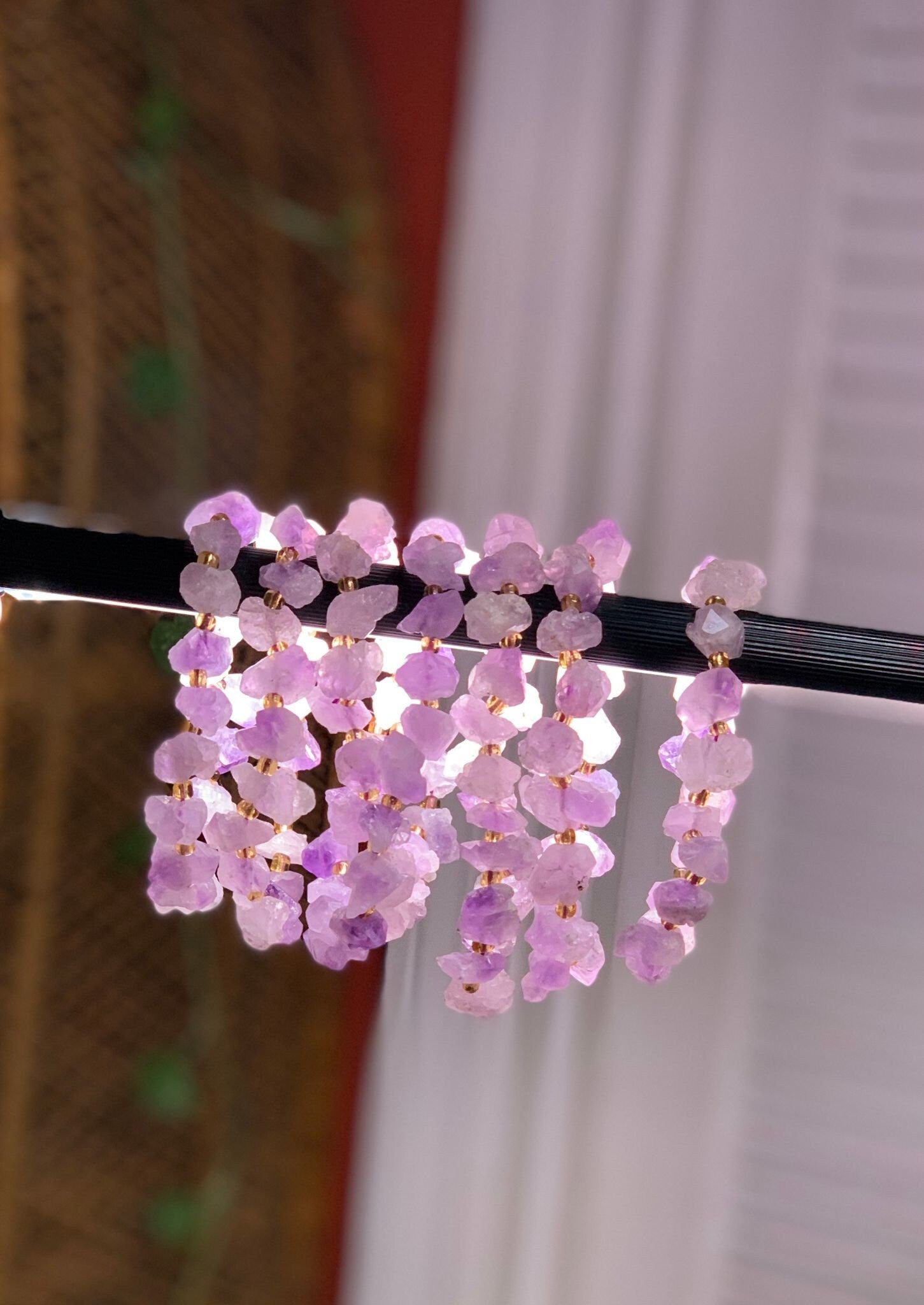 Raw Amethyst Bracelet, Raw Gemstone Necklace, Healing Quartz Crystal Bracelet, Crystal Heal, Crystal Jewelry, Amethyst Bracelet, Spiritual Pic of Bracelets