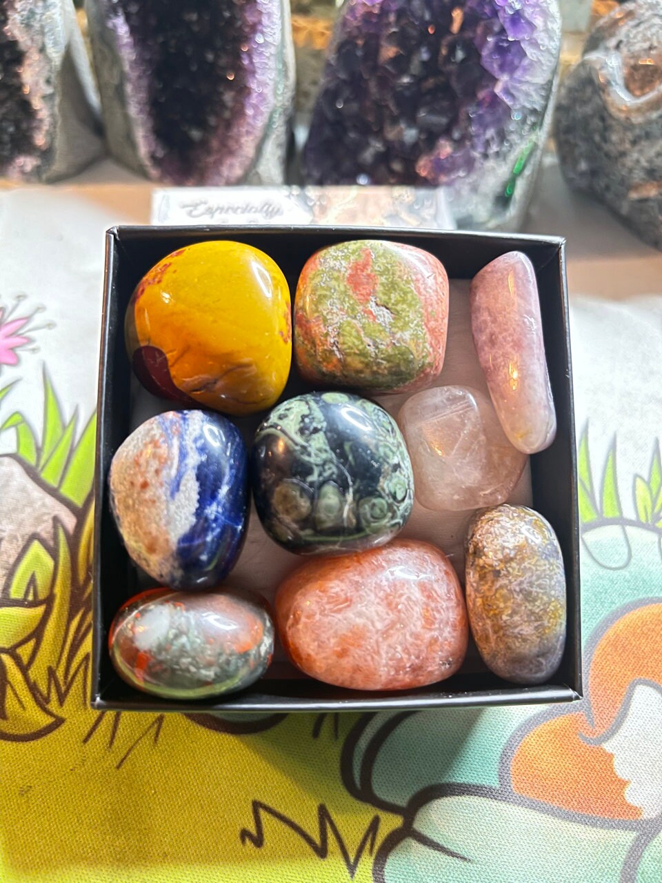 Mystery Crystal Box Tumbled Stones, Rocks, & Minerals Gift Box - Intuitively Selected