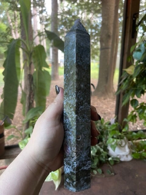 XL Moss Agate Tower Front