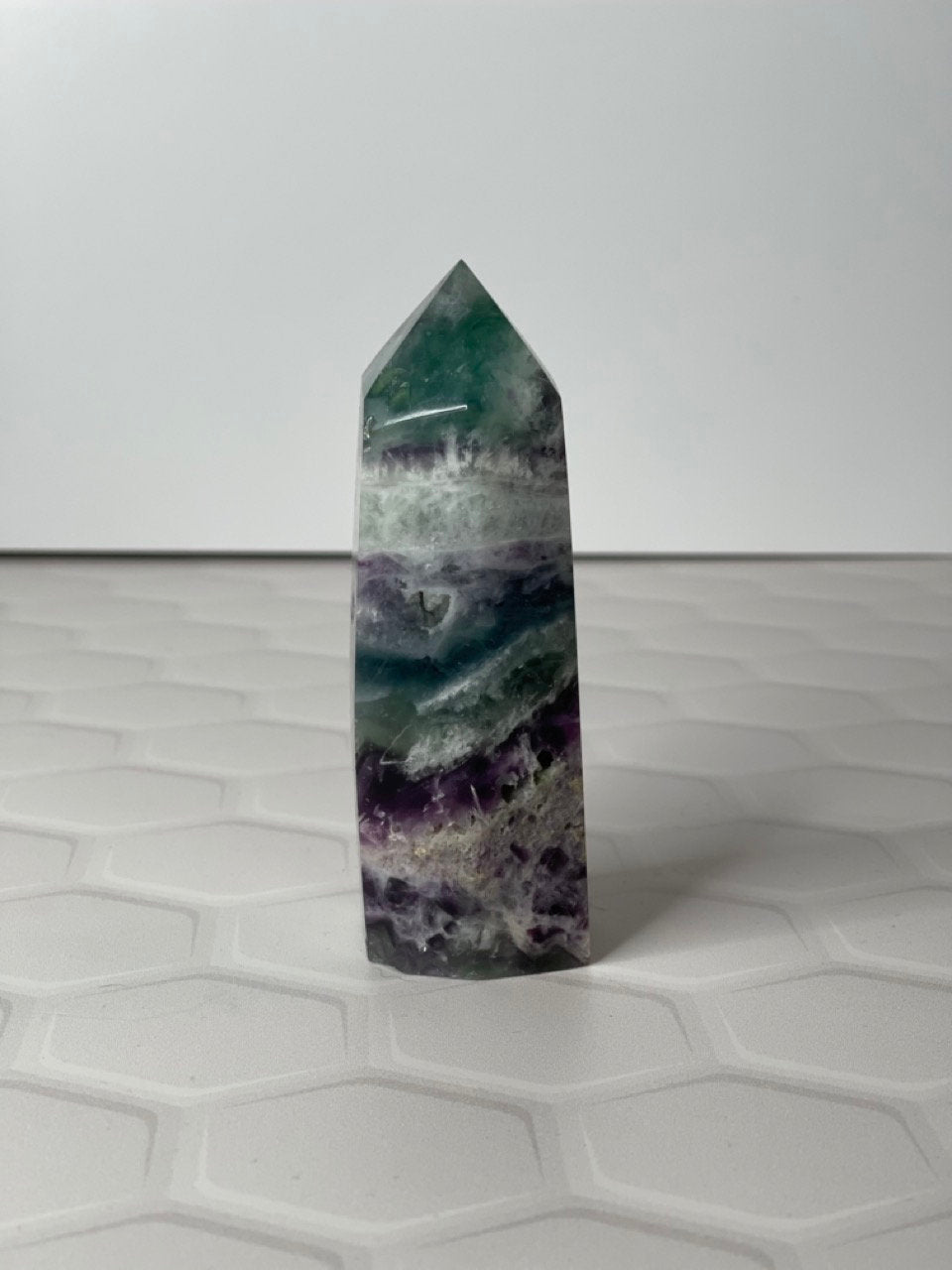 Fluorite Tower Points Rainbow Wand Meditation Energy Reiki Healing Crystal Quartz Obelisk Points Spiritual Protection Energy Reiki