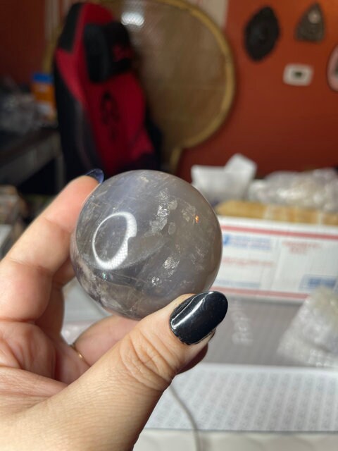 Beautiful Blue Rose Quartz Sphere With Stand High Quality Crystal Sphere