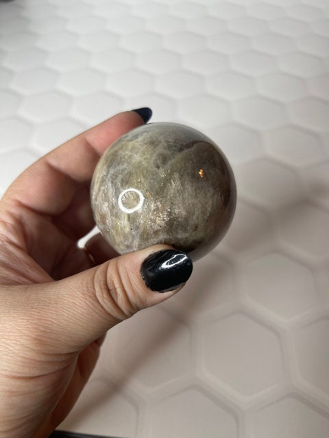 Blue Moonstone and Sunstone Sphere