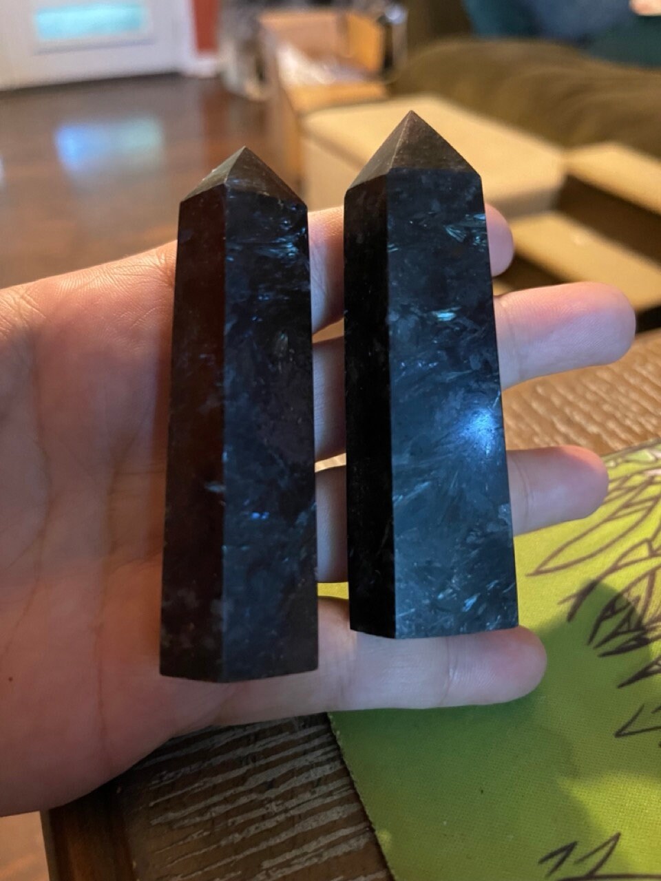 Small Arfvedsonite Astrophyllite Crystal Tower Points Wand Meditation Energy Reiki Healing Crystal Quartz Wellbeing