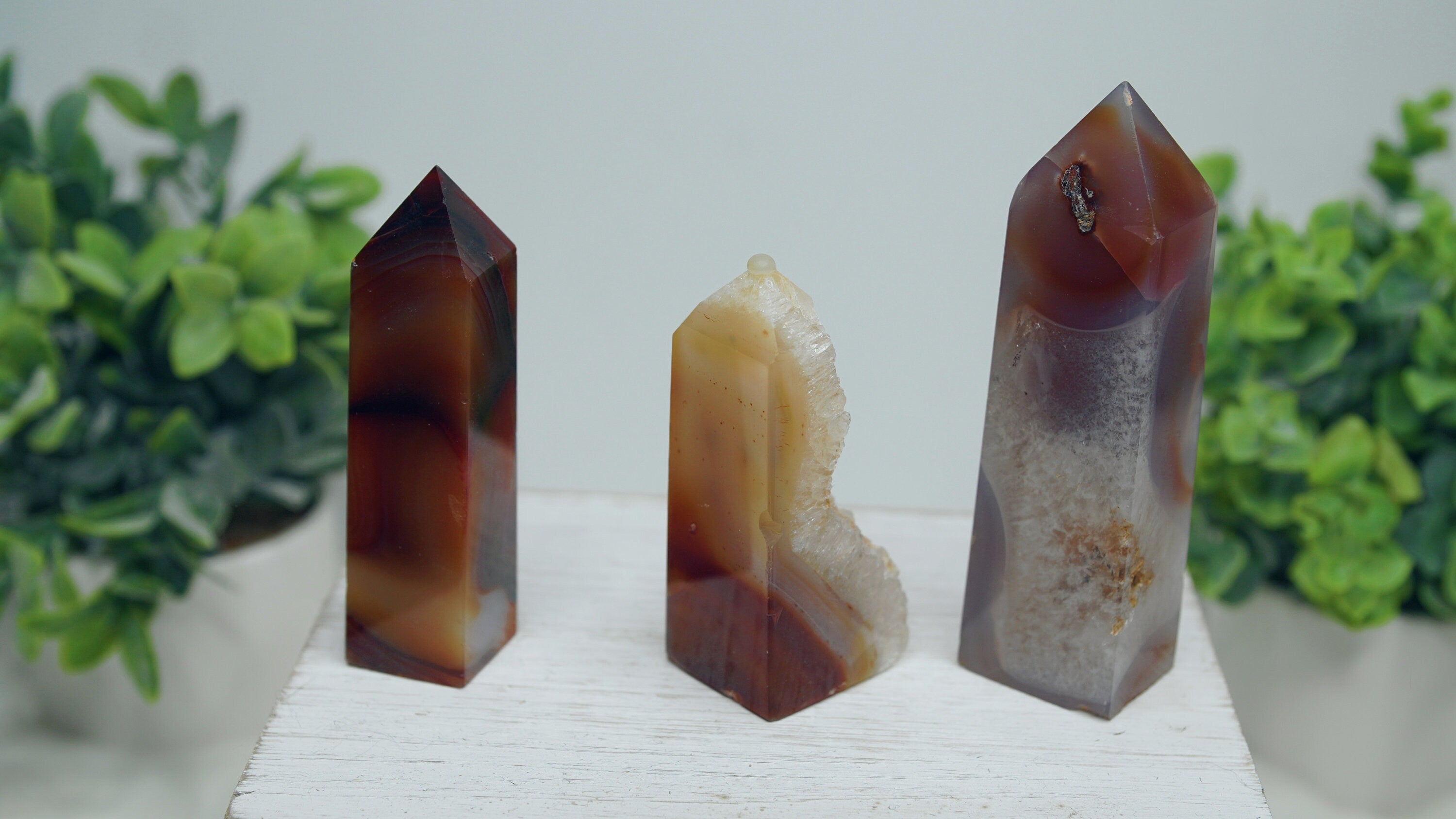 Carnelian Point Obelisk, Red Agate Tower, Druzy Protection Gift, Feng Shui Altar Energy Healing Reiki