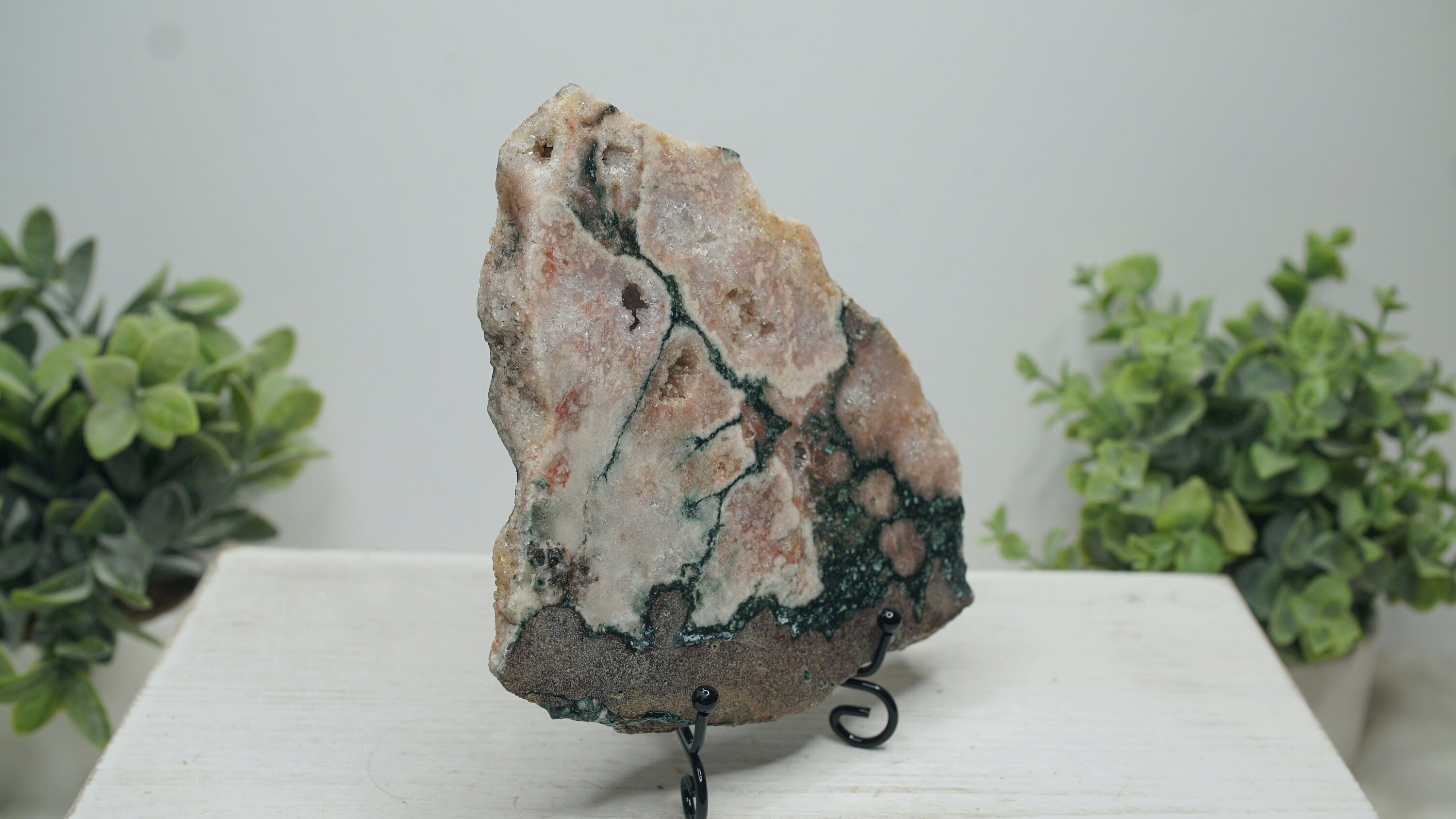 Large Druzy Pink Amethyst Agate Crystal Slab, Healing Slab, Crystal Slab, Chakra Healing, Reiki Healing Altar Calm Trust Grace