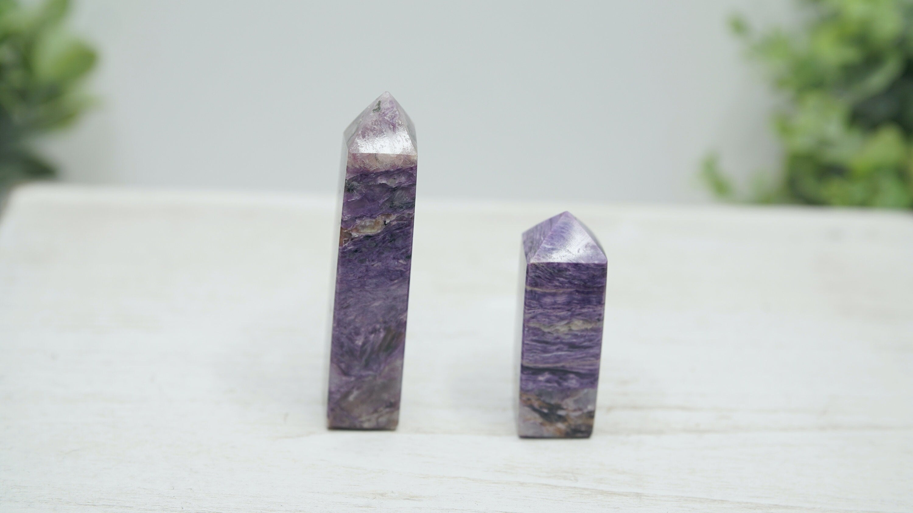 Charoite Gorgeous Purple Crystal Towers High Quality Awakening & Third Eye Chakra