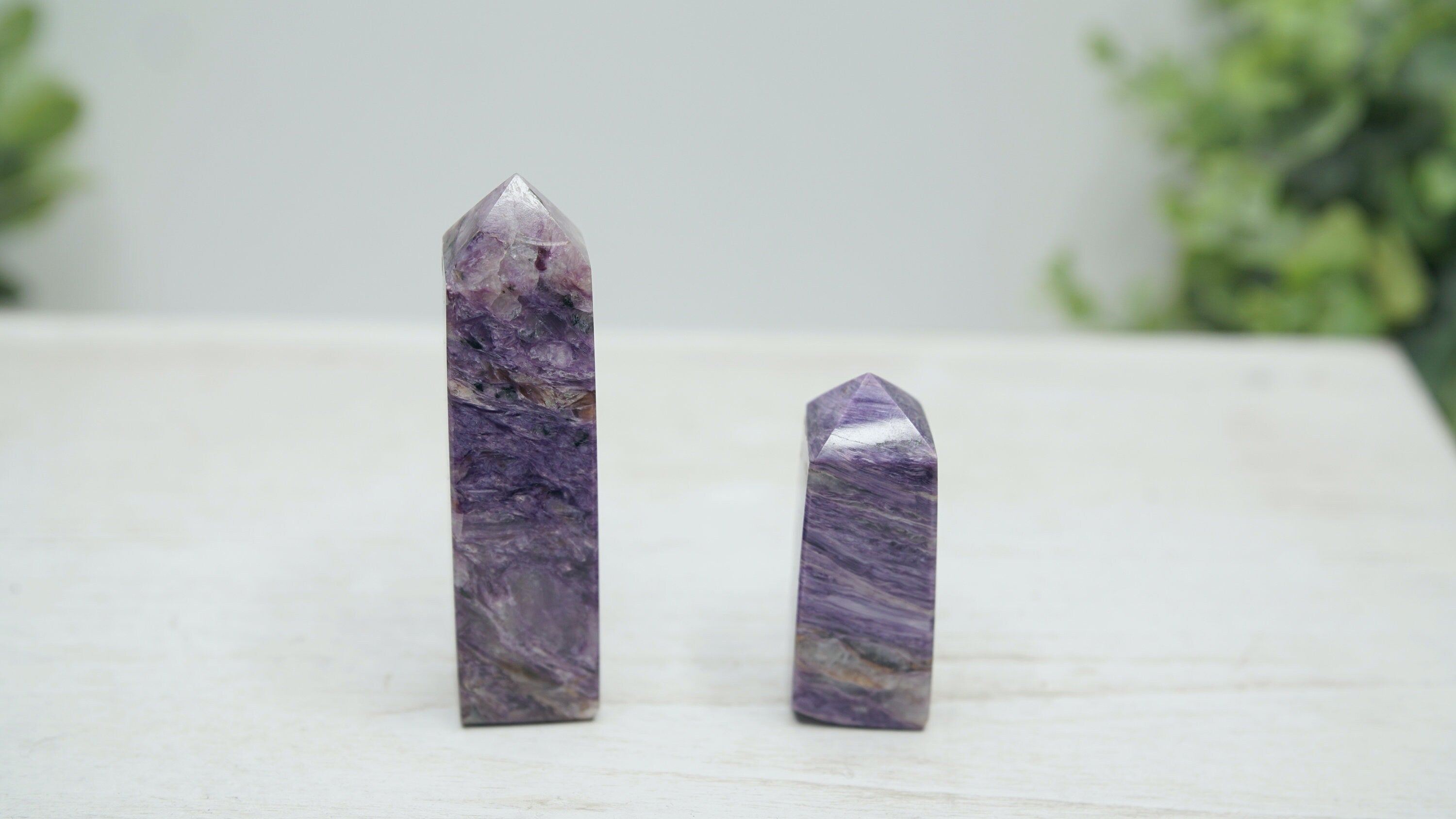 Charoite Gorgeous Purple Crystal Towers High Quality Awakening & Third Eye Chakra
