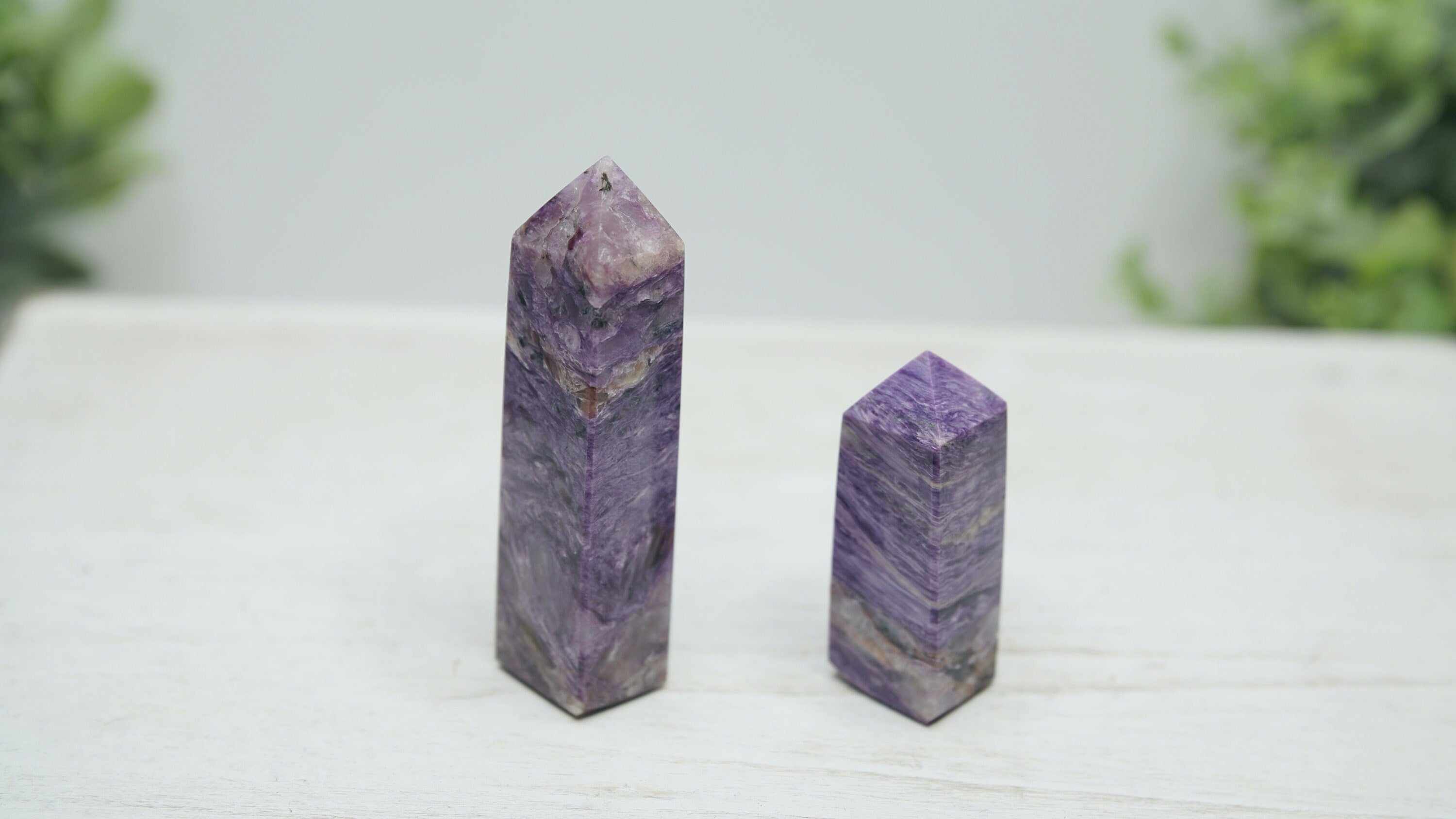 Charoite Gorgeous Purple Crystal Towers High Quality Awakening & Third Eye Chakra