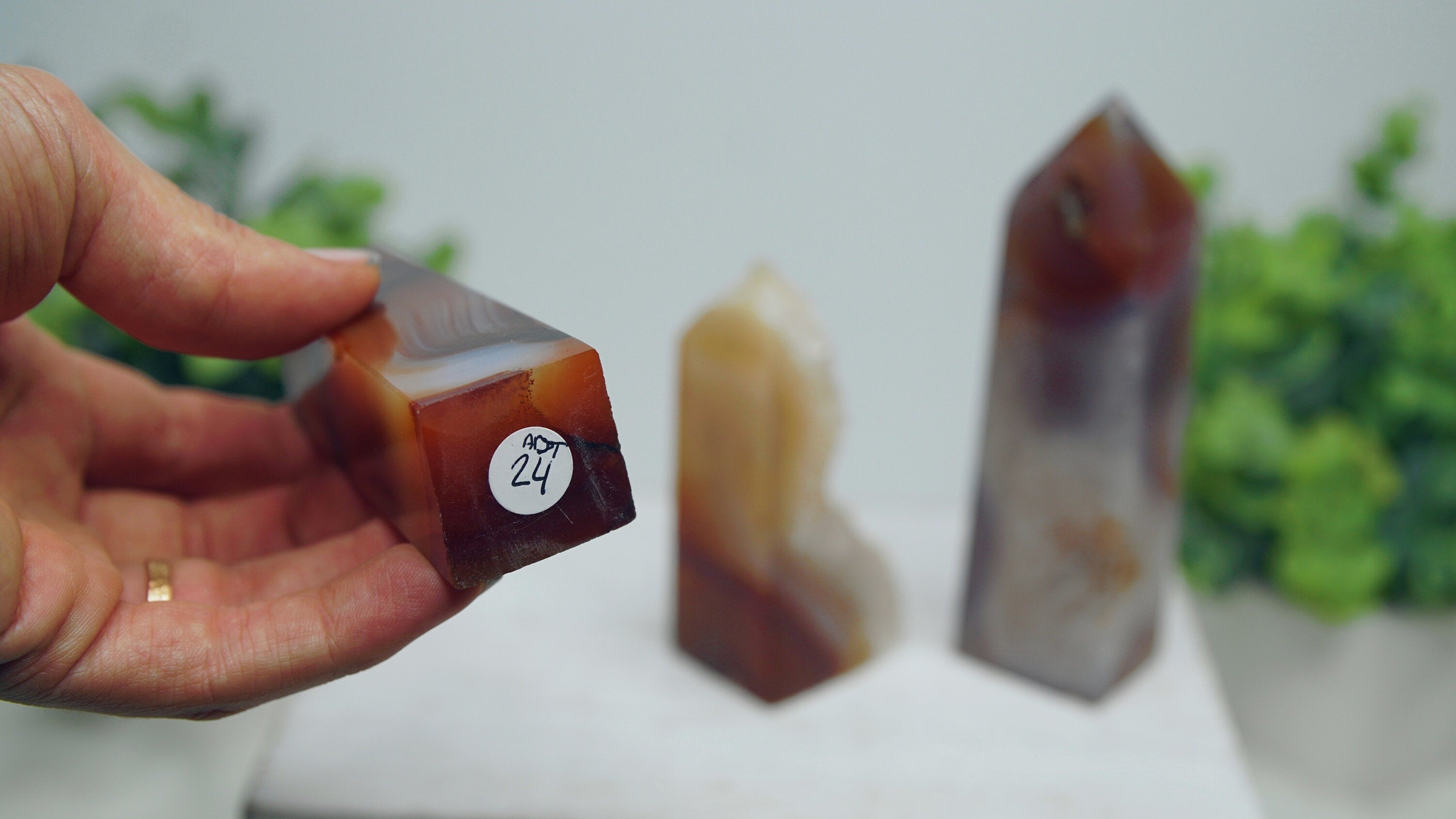 Carnelian Point Obelisk, Red Agate Tower, Druzy Protection Gift, Feng Shui Altar Energy Healing Reiki