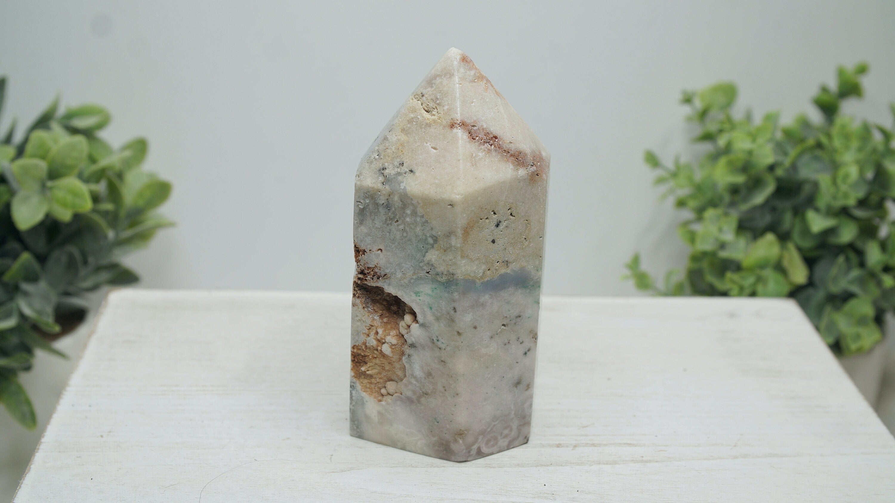 Large Druzy Pink Amethyst Jasper Agate Crystal Tower, Healing Tower, Crystal Tower, Chakra Healing, Reiki Healing Altar Calm Trust Grace