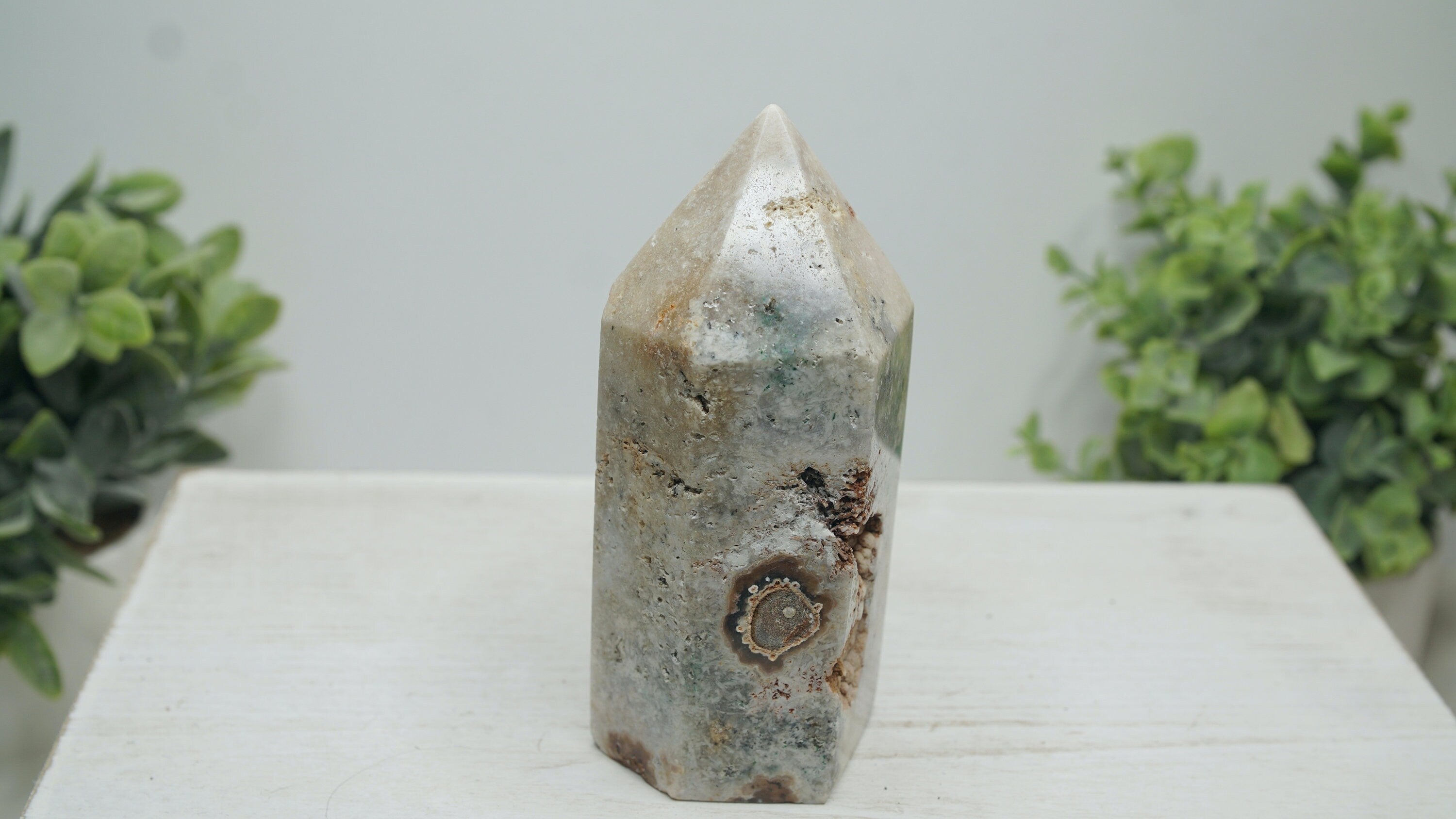 Large Druzy Pink Amethyst Jasper Agate Crystal Tower, Healing Tower, Crystal Tower, Chakra Healing, Reiki Healing Altar Calm Trust Grace