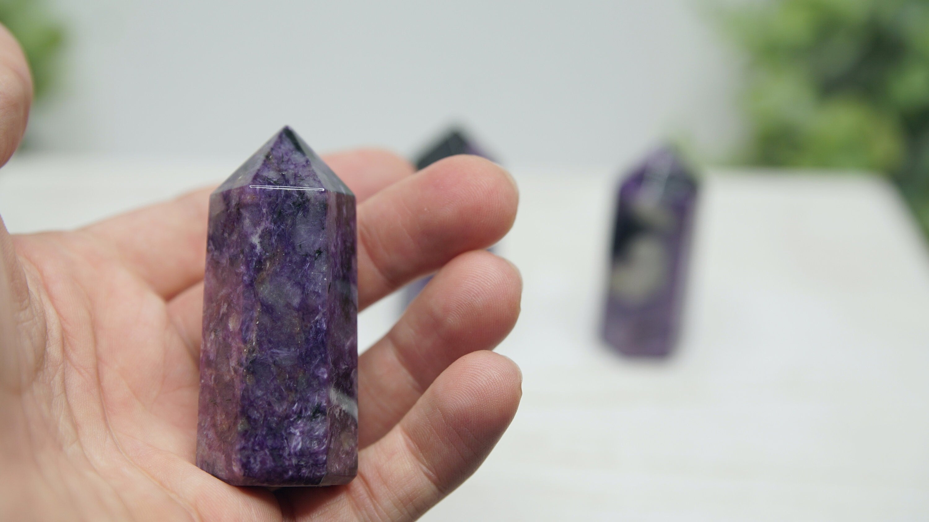 Charoite Gorgeous Purple Crystal Towers High Quality Awakening & Third Eye Chakra