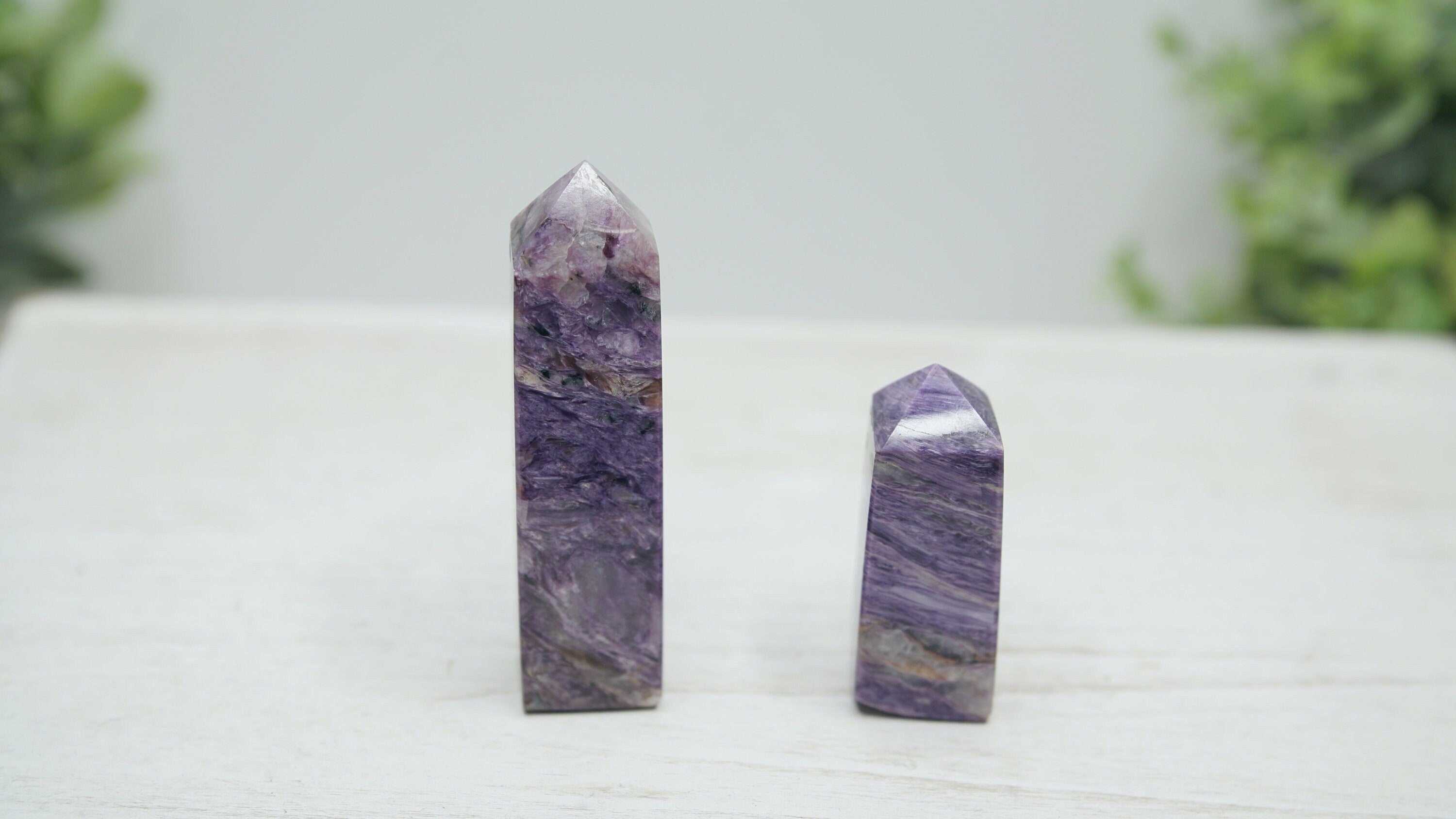 Charoite Gorgeous Purple Crystal Towers High Quality Awakening & Third Eye Chakra
