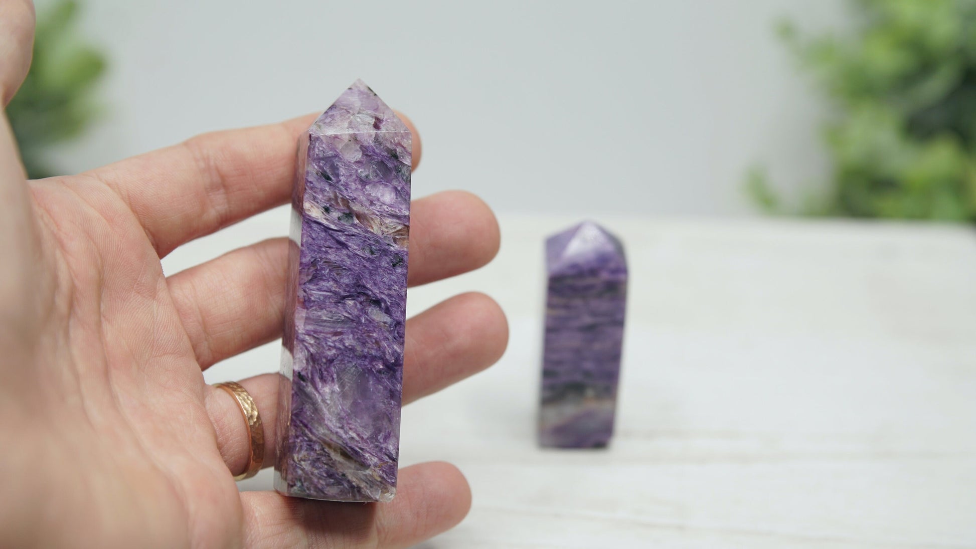 Charoite Gorgeous Purple Crystal Towers High Quality Awakening & Third Eye Chakra