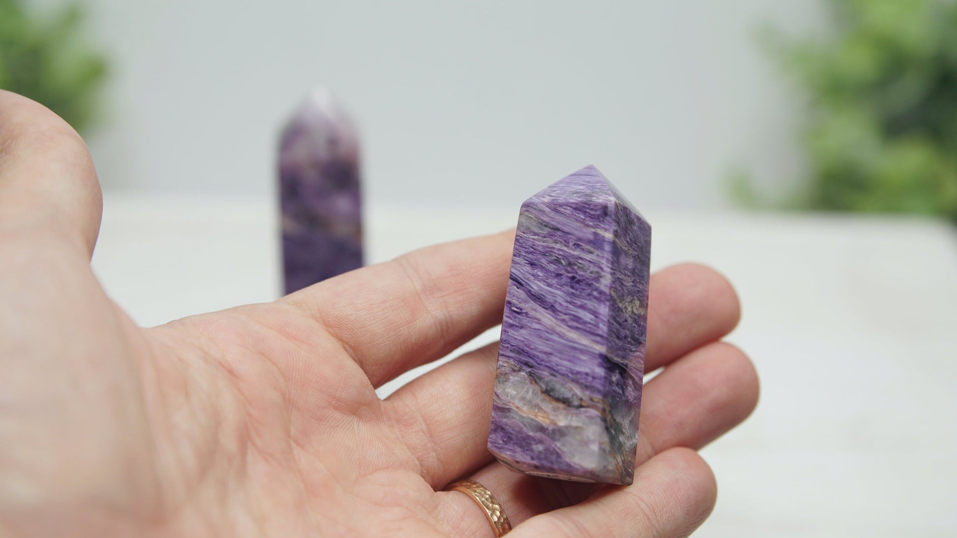 Charoite Gorgeous Purple Crystal Towers High Quality Awakening & Third Eye Chakra