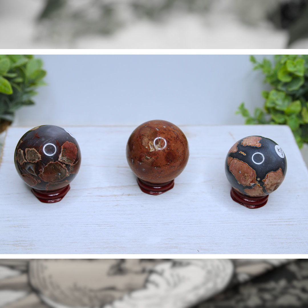Large Football Agate Sphere Crystal Carving