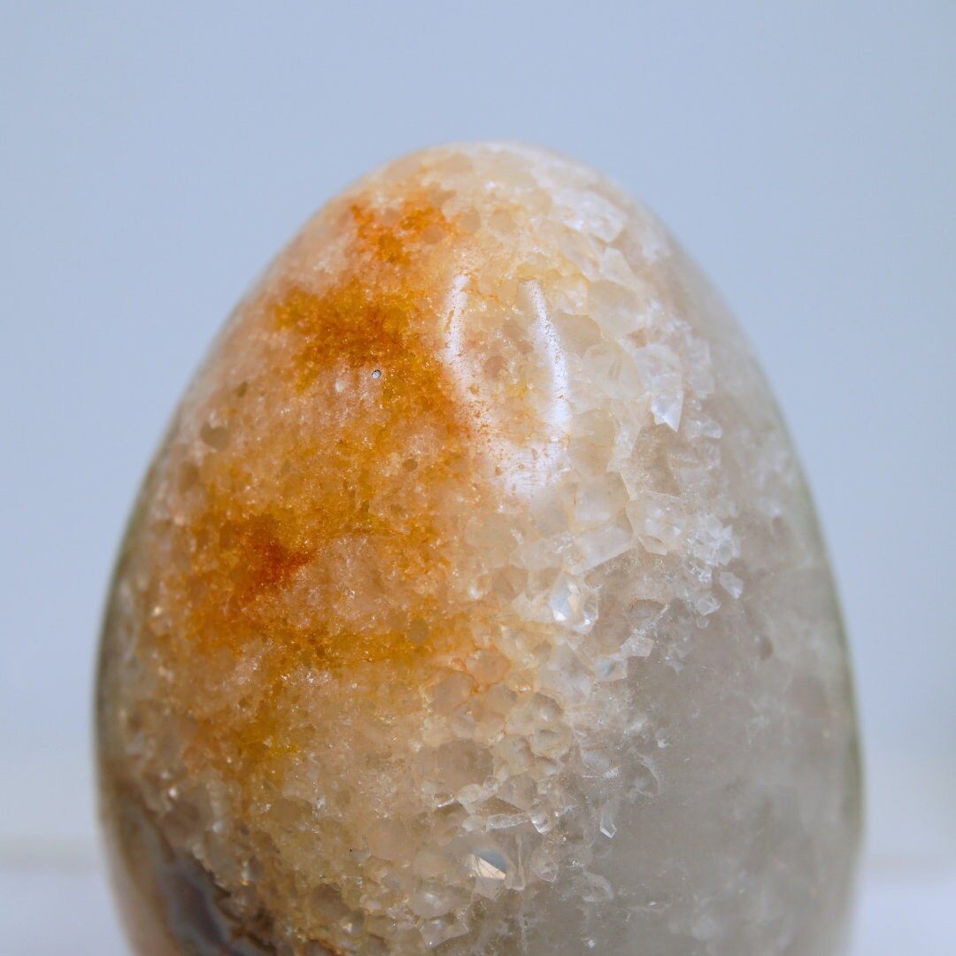 Large Druzy Agate Quartz Egg Crystal Egg Home Office Decor Housewarming Healing Gift Altar Reiki