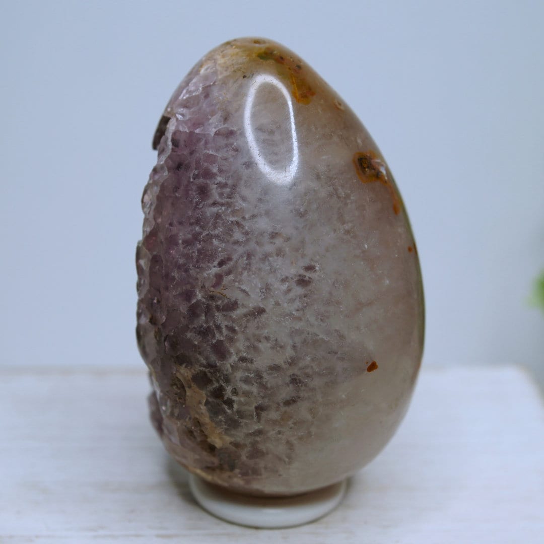 Large Druzy Agate Amethyst Quartz Egg