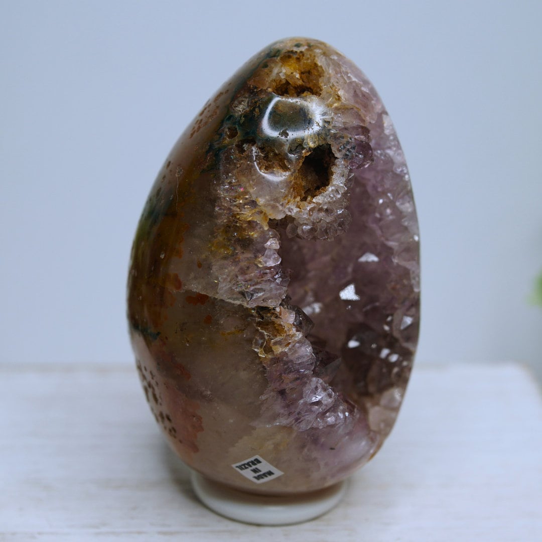 Large Druzy Agate Amethyst Quartz Egg