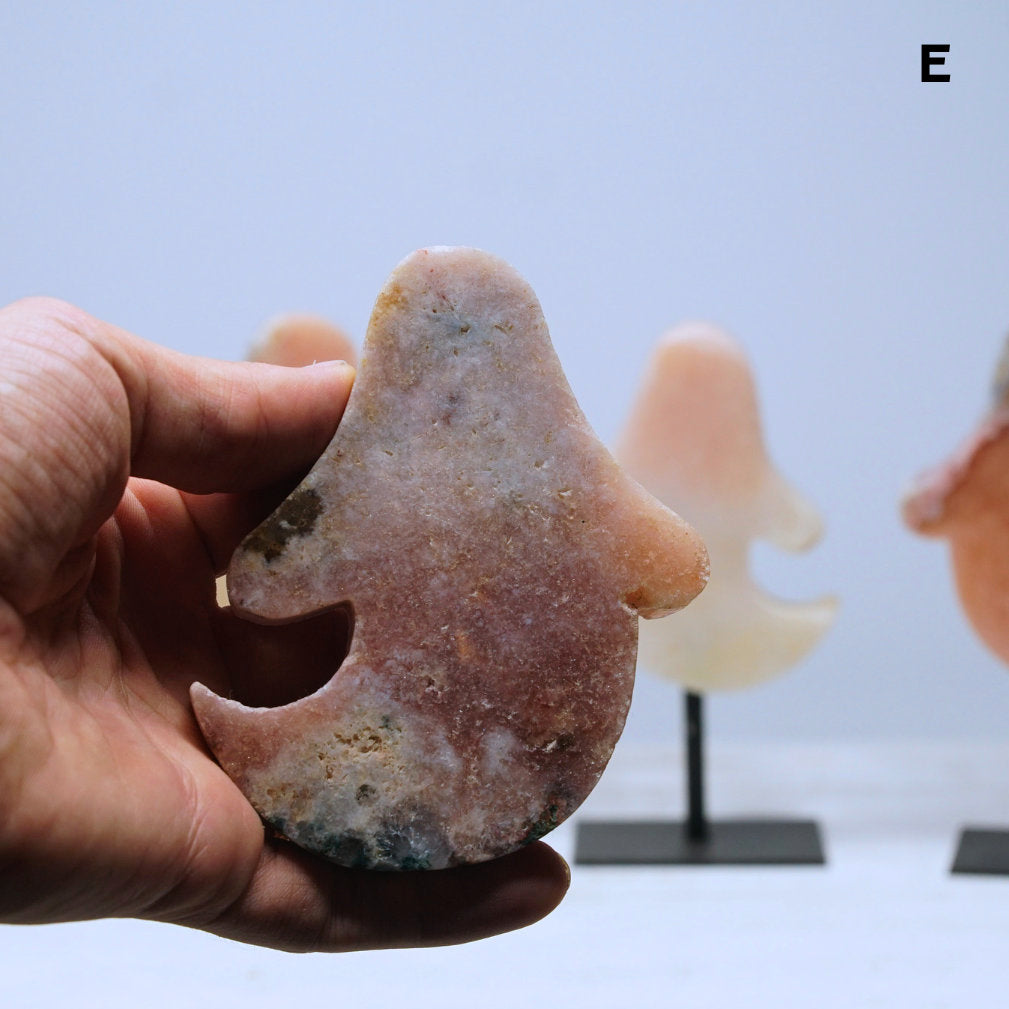 Pink Amethyst Crystal Ghost Carving With Stand From Brazil Intuitively Selected Energy Healing Altar Reiki Feng Shui