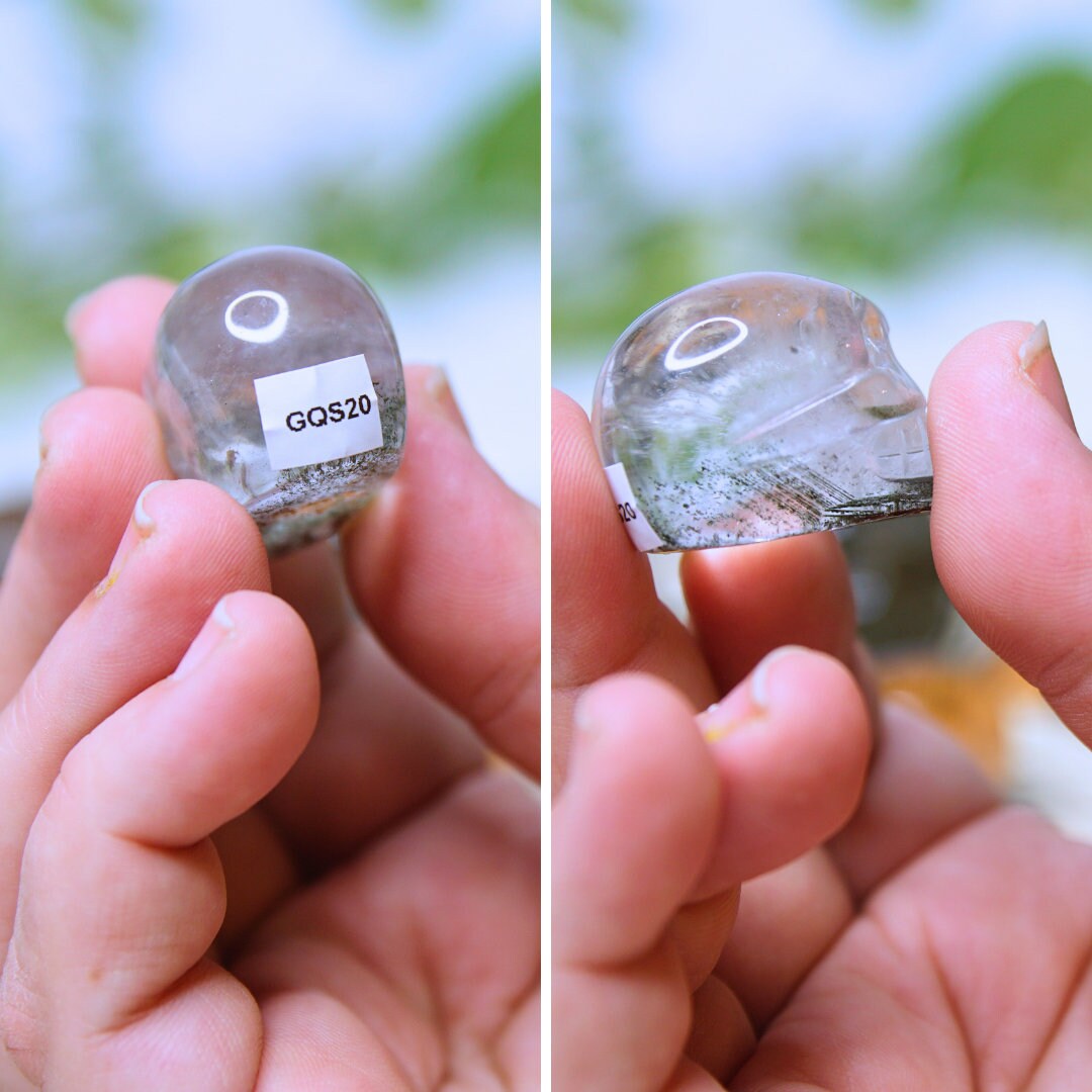 Garden Quartz Skulls Lodolite With Inclusions Crystal Carving