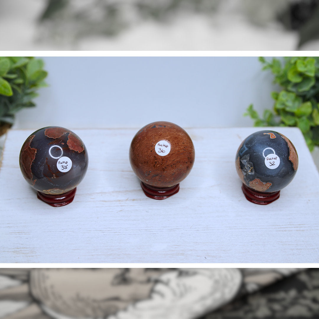 Large Football Agate Sphere Crystal Carving