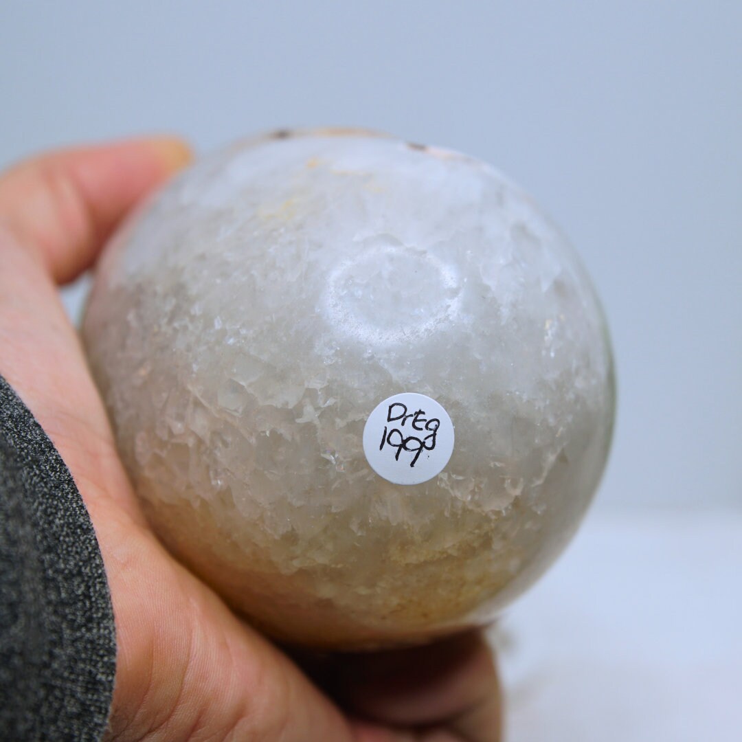 Large Druzy Agate Quartz Egg Crystal Egg Home Office Decor Housewarming Healing Gift Altar Reiki