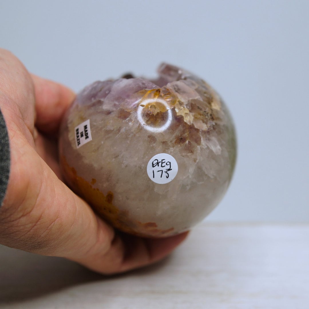 Large Druzy Agate Amethyst Quartz Egg