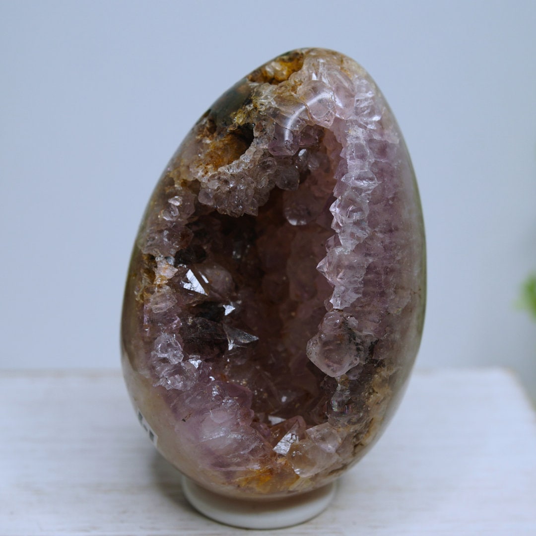 Large Druzy Agate Amethyst Quartz Egg