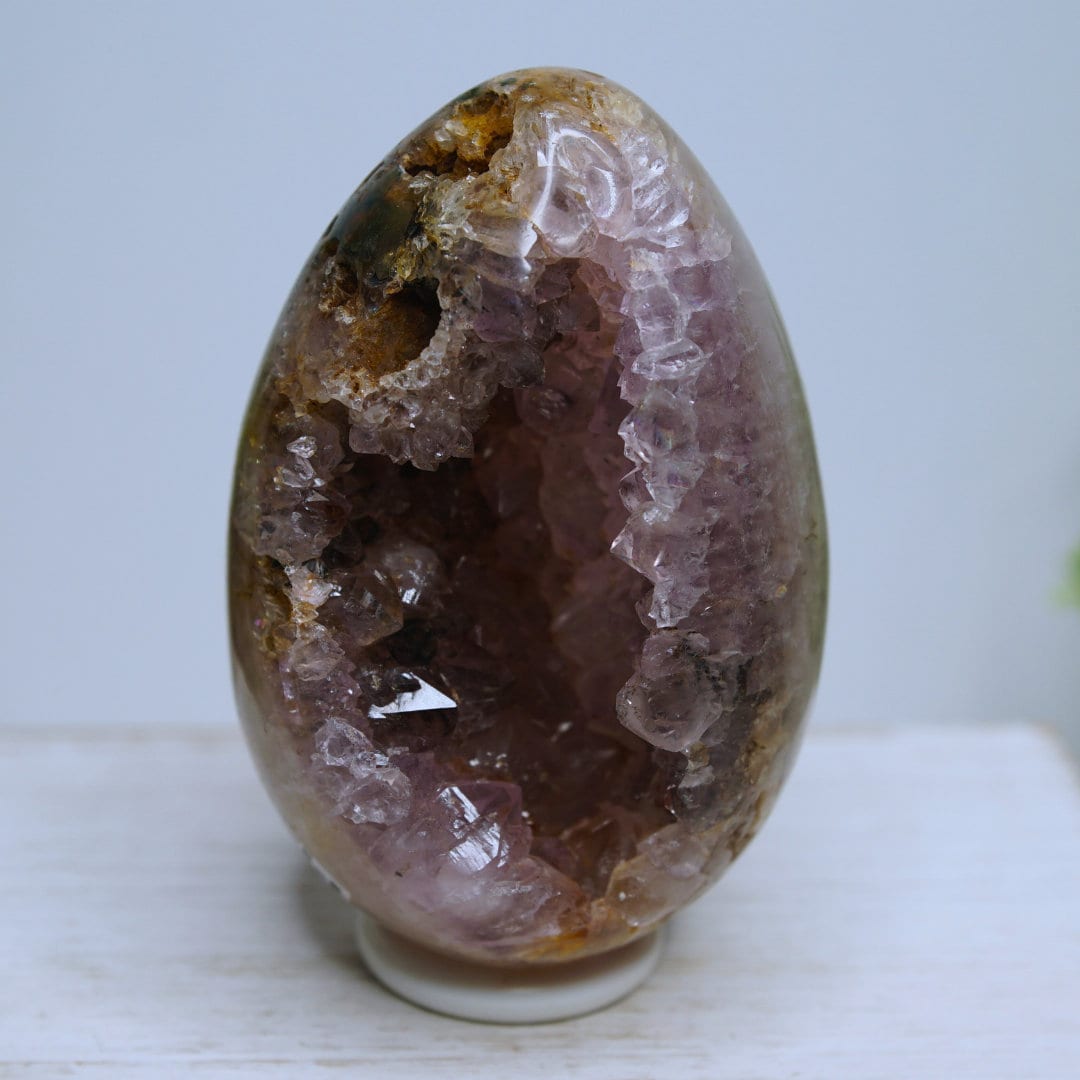 Large Druzy Agate Amethyst Quartz Egg