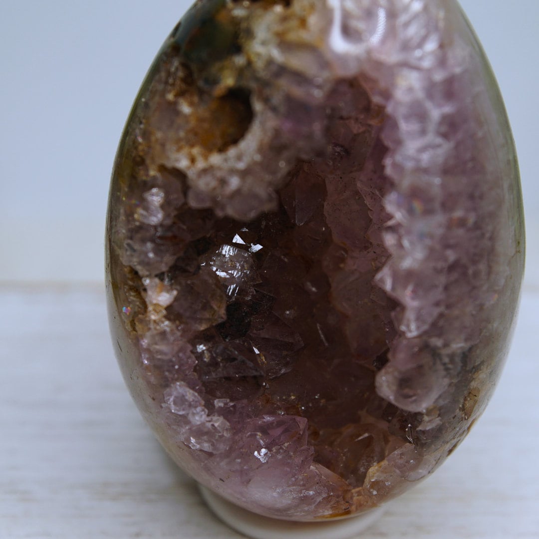 Large Druzy Agate Amethyst Quartz Egg