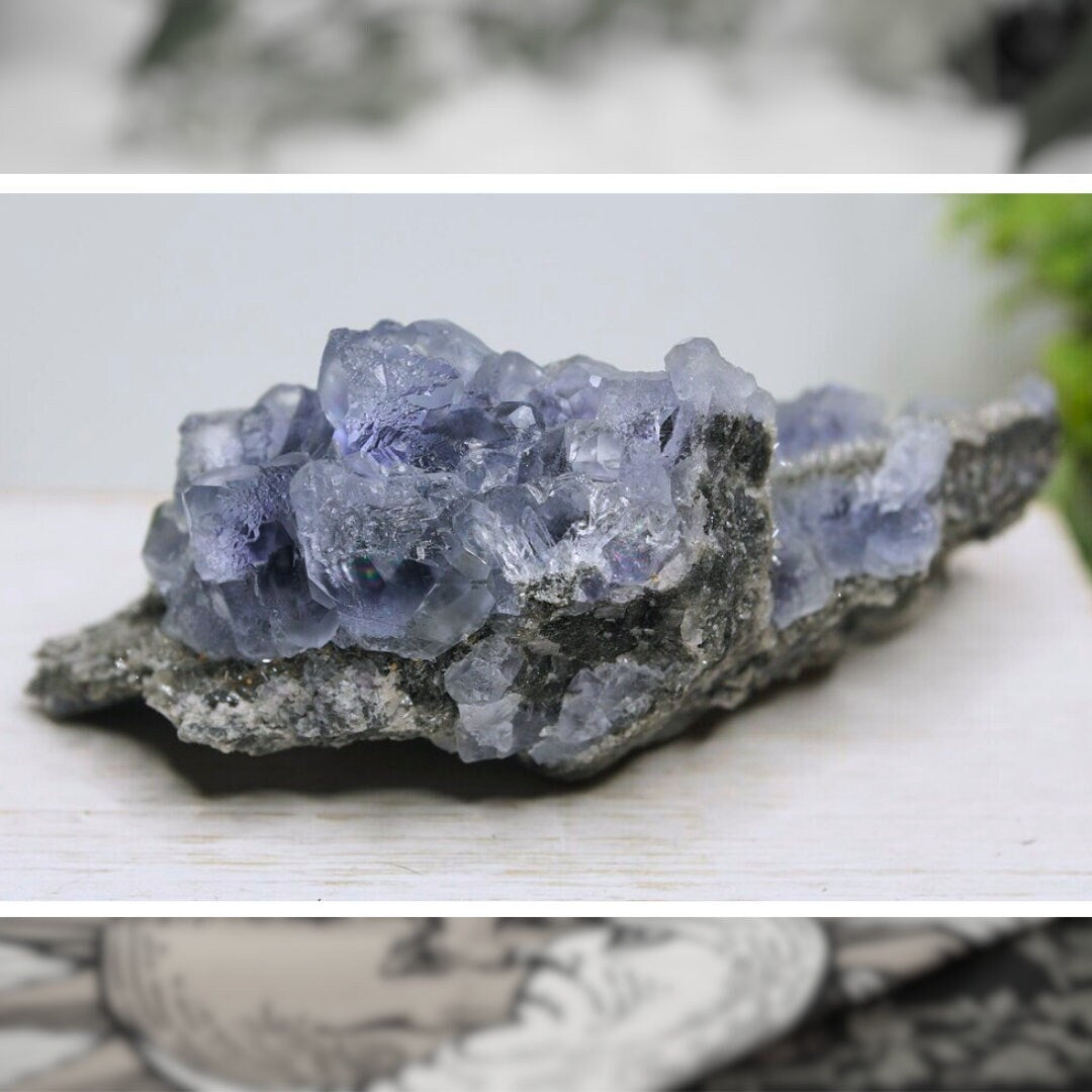 Fluorite Quartz Crystal Cluster Fluorite Specimen Crystal Points Fugian Gorgeous High Quality Healing Altar Reiki Feng Shui