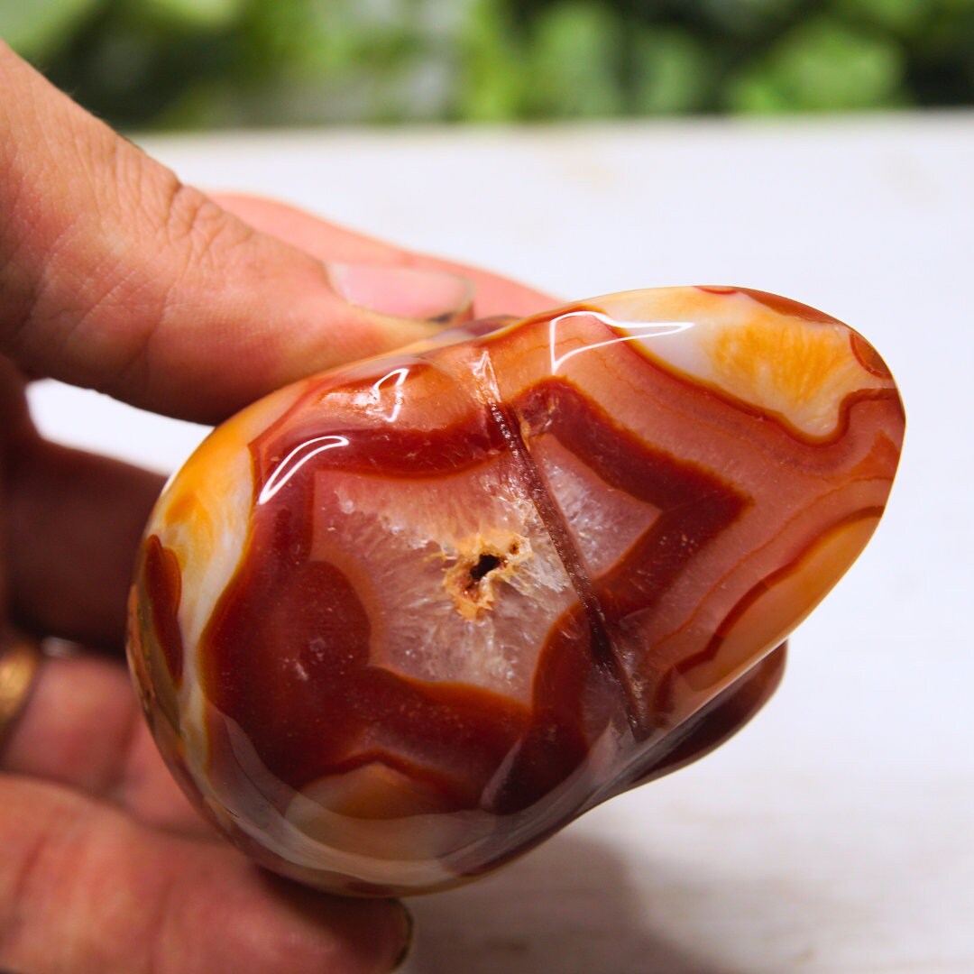 Red Carnelian Flower Druzy Agate Skull Statue Carving Reiki Chakra Energy Feng Shui Healing