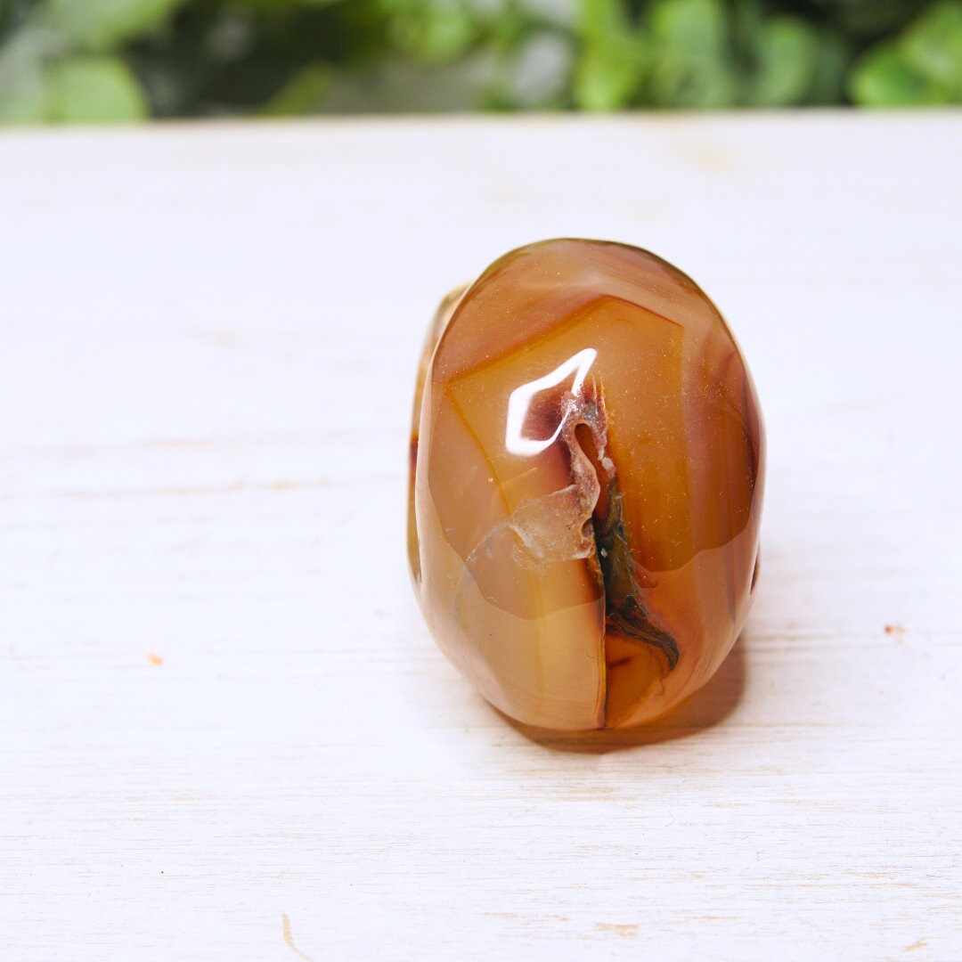 Agate Red Carnelian Skull Carving