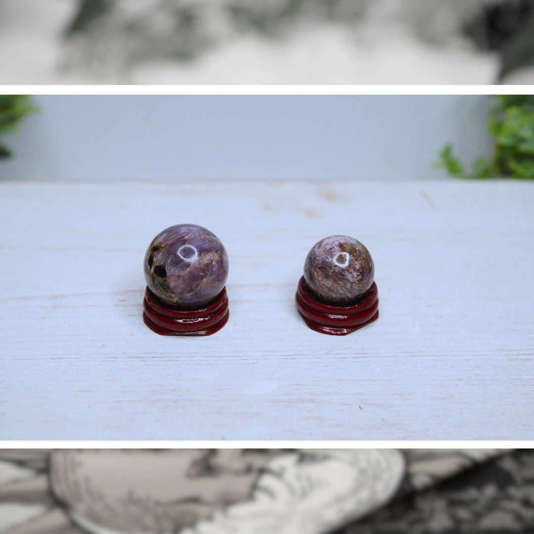 CLEARANCE Charoite Spheres Palm Worry Crystal Stone Spiritual Meditation Energy
