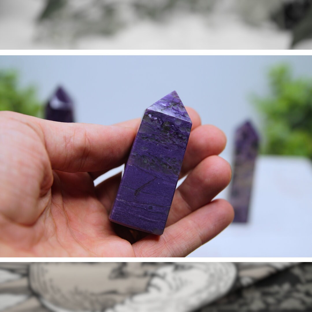 Charoite Gorgeous Purple Crystal Towers High Quality Awakening & Third Eye Chakra