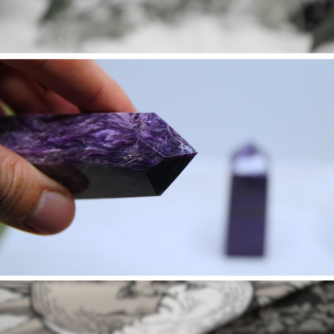 Charoite Gorgeous Purple Crystal Towers High Quality Awakening & Third Eye Chakra