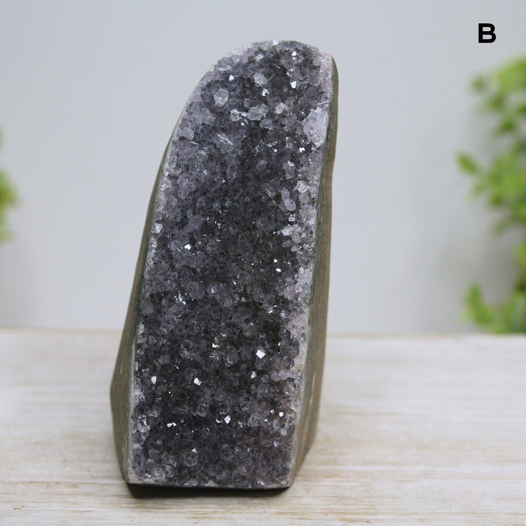Large BLACK Amethyst Cluster Crystal With Matrix Base, Energy Healing Amethyst, Reiki Crystal Feng Shui Altar Home Decor Office
