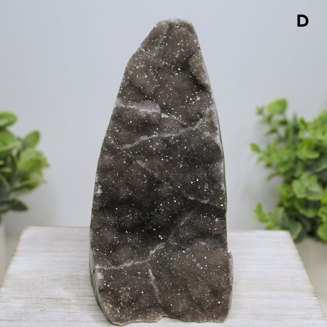 Large BLACK Amethyst Cluster Crystal With Matrix Base, Energy Healing Amethyst, Reiki Crystal Feng Shui Altar Home Decor Office